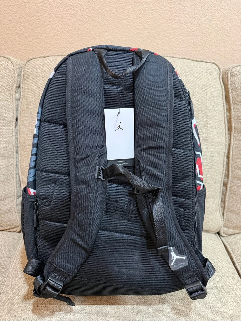 New Nike x Air Jordan Patrol Backpack Red Black Large